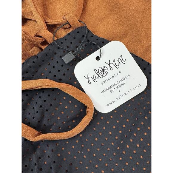 KaloKini Women’s One Piece Bathing Suit Size 2XL Pumpkin Spice Reversible Beach - Picture 5 of 16